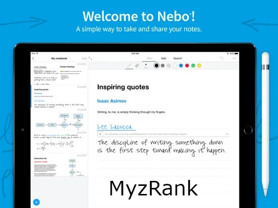 MyScript Nebo: The best app for apple pencil notes to text